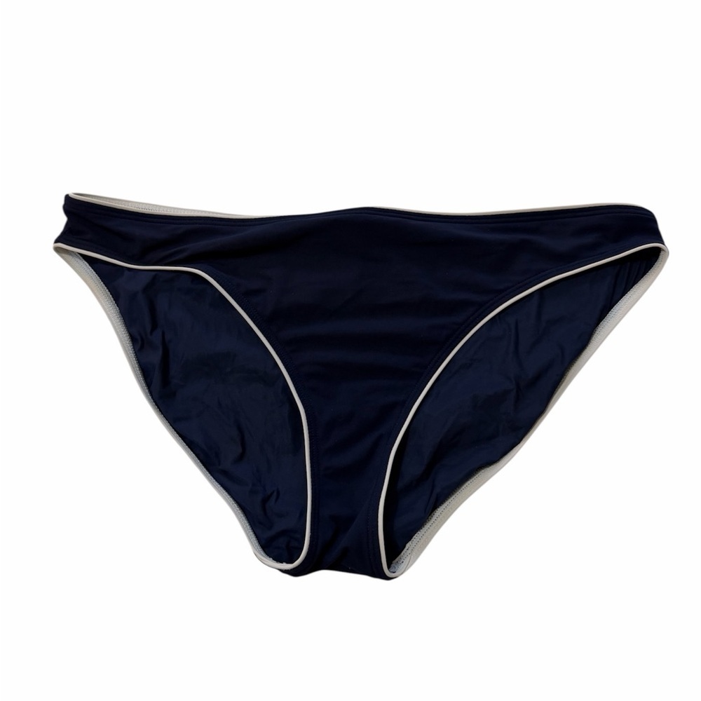 Tory Burch Dark Blue Bikini Bottom with White Trim